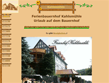 Tablet Screenshot of kahlsmuehle.de